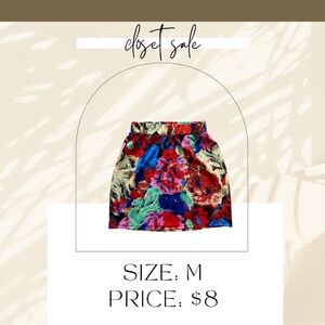 Vibrant Floral Mini Skirt